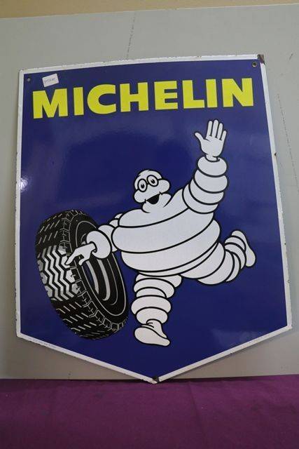 Michelin Double Sided Enamel Advertising Sign # | XXXX Antique Complex