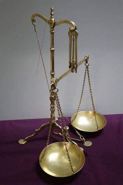 Doyle & Son Victorian Brass Balance Scale 