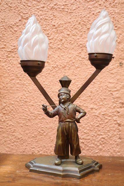 Art Deco Dutch Boy Lamp C1930 --- | XXXX Antique Complex