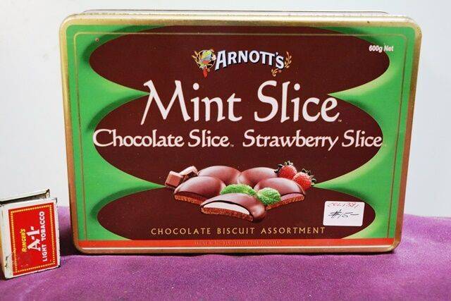 Arnotts Mint Slice Biscuit Tin. | XXXX Antique Complex