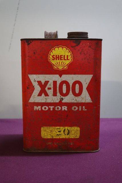 Australian Shell One Gallon X-100 Motor Oil Tin | XXXX Antique Complex