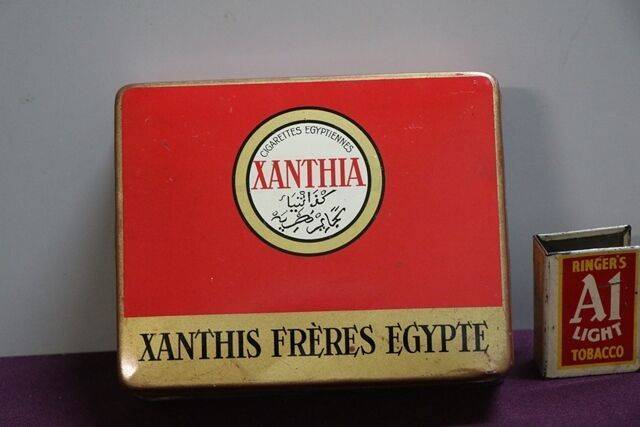 COL. Xanthia Freres Egyptian Cigarettes Tin | XXXX Antique Complex