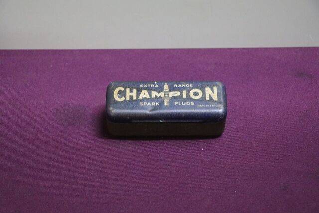 Champion Spark Plugs Tin | XXXX Antique Complex