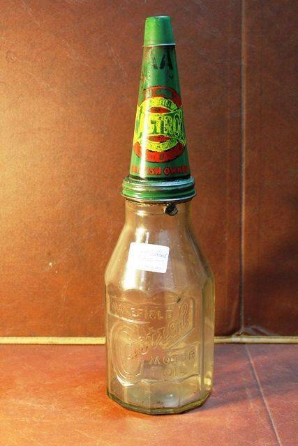 Early Castrol Pint Oil Bottle With Tin Top | XXXX Antique Complex