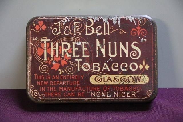 J.& F.Bell Three Nuns Glasgow None Nicer Tobacco Tin | XXXX Antique Complex