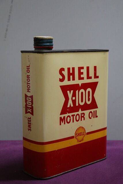 Shell X-100 2 Liters Motor Oil Tin | XXXX Antique Complex