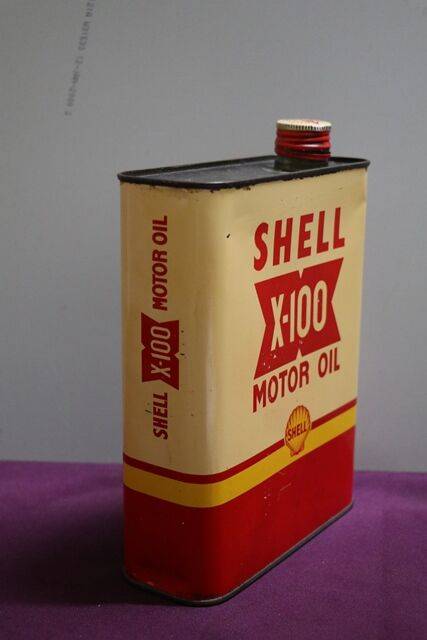 Shell X-100 2 Liters Motor Oil Tin | XXXX Antique Complex