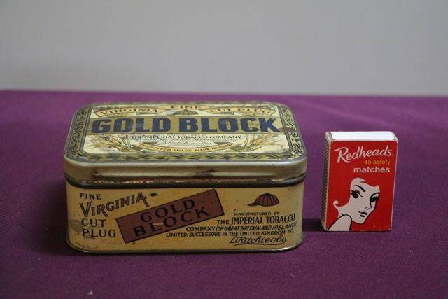 Virginia Imperial Tobacco Cut Plug Gold Block Tobacco Tin | XXXX ...