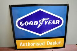 Retro 1960's Good-Year Authorised Dealer Enamel Sign.#