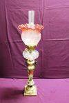 Stunning And Rare 19th Century Victorian Oil Lamp All Original Including Glass Shade