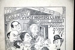 1927 Gallery First Nighters Club Signed Menu BLANK 