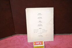 1927 Gallery First Nighters Club Signed Menu BLANK 