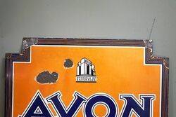 1930and39s Art Deco AVON Tyres Enamel Advertising Sign 