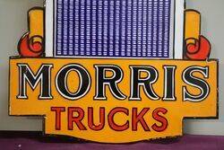 Morris Trucks Double Sided Enamel Advertising Sign  