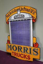 Morris Trucks Double Sided Enamel Advertising Sign  