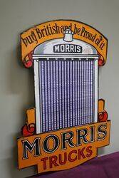 Morris Trucks Double Sided Enamel Advertising Sign  