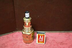 1971 Gilt Glass Spark Plug Perfume Bottle. 