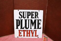 1980and39s Super Plume Ethyl Enamel Advertising Sign 