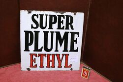 1980and39s Super Plume Ethyl Enamel Sign 