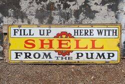 Shell Enamel Advertising Sign 