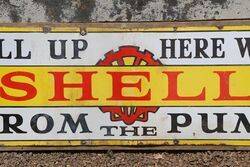 Shell Enamel Advertising Sign 