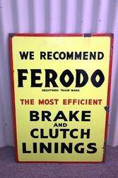 Vintage Ferodo Brake & Clutch Lining Enamel Sign. #