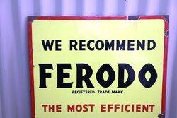 Vintage Ferodo Brake and Clutch Lining Enamel Sign 