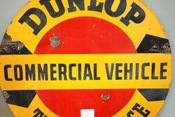 Vintage Dunlop Commercial Vehicle Tyre Service Double Sign 