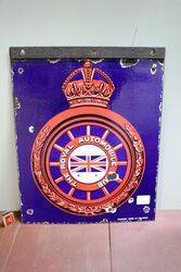 Early & Rare RAC Enamel Sign with Emblem to Both Sides. #