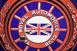 Early + Rare RAC Enamel Sign with Emblem to Both Sides 