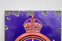 Early + Rare RAC Enamel Sign with Emblem to Both Sides 