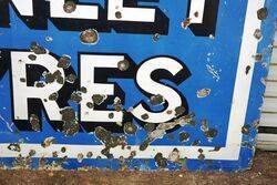 Large and Early Henley Tyres Enamel Advertising Sign 