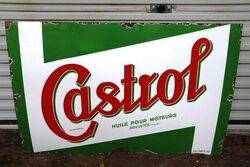 A Very Nice Vintage French Castrol Enamel Sign. #