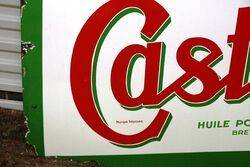 A Very Nice Vintage French Castrol Enamel Sign 