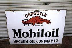 A Good Early Gargoyle Mobiloil Enamel Advertising Sign 