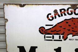 A Good Early Gargoyle Mobiloil Enamel Advertising Sign 