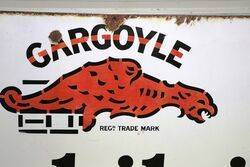 A Good Early Gargoyle Mobiloil Enamel Advertising Sign 