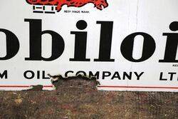 Early Vintage Gargoyle Mobiloil Over 600 Enamel Sign 