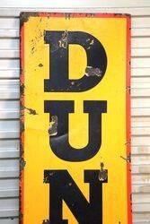 Early Dunlop Tyres Strip Enamel Advertising Sign 