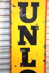 Early Dunlop Tyres Strip Enamel Advertising Sign 