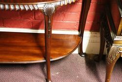 Antique Mahogany Bow Front Single Door Display Cabinet 