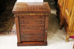 Antique C19th Small Mahogany WellingtonCampaign Chest