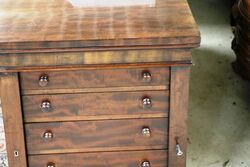 Antique C19th Small Mahogany WellingtonCampaign Chest