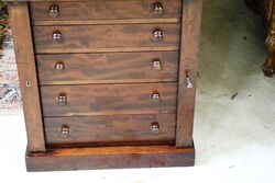 Antique C19th Small Mahogany WellingtonCampaign Chest