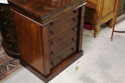 Antique C19th Small Mahogany WellingtonCampaign Chest