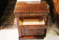 Antique C19th Small Mahogany WellingtonCampaign Chest