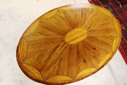 Antique Mahogany and Satinwood Oval Occasional Table 