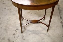 Antique Mahogany and Satinwood Oval Occasional Table 