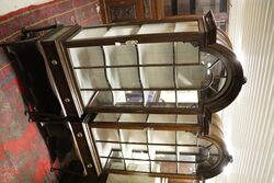 Match Pair of Antique English Mahogany Dome Top Cabinets