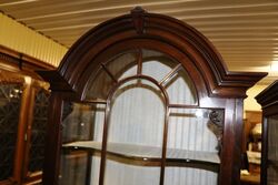 Match Pair of Antique English Mahogany Dome Top Cabinets